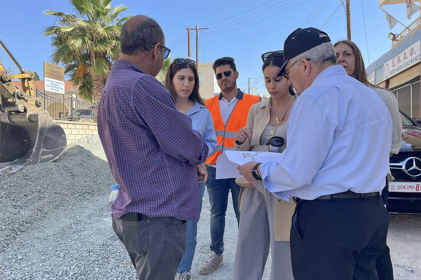 image Limassol mayor inspects works under way in the city