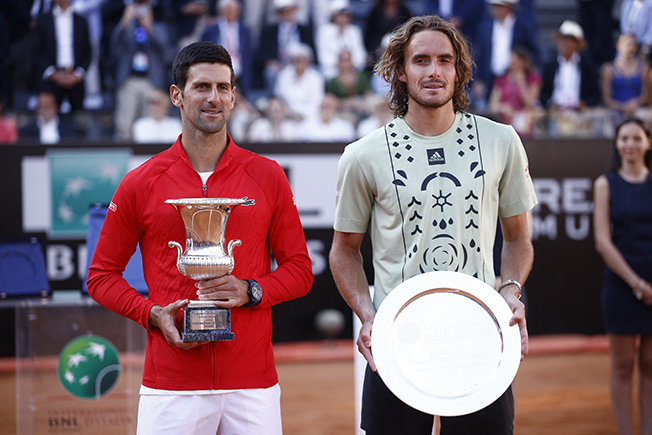 image Djokovic beats Tsitsipas in Rome to claim first title in six months