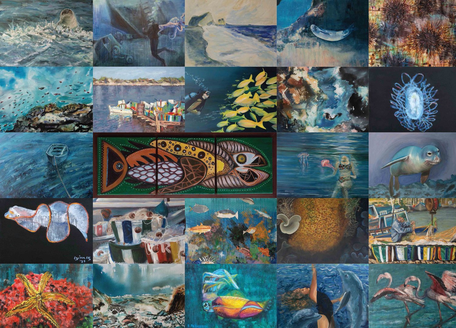 image Exhibition turns Stasikratous into ocean blue