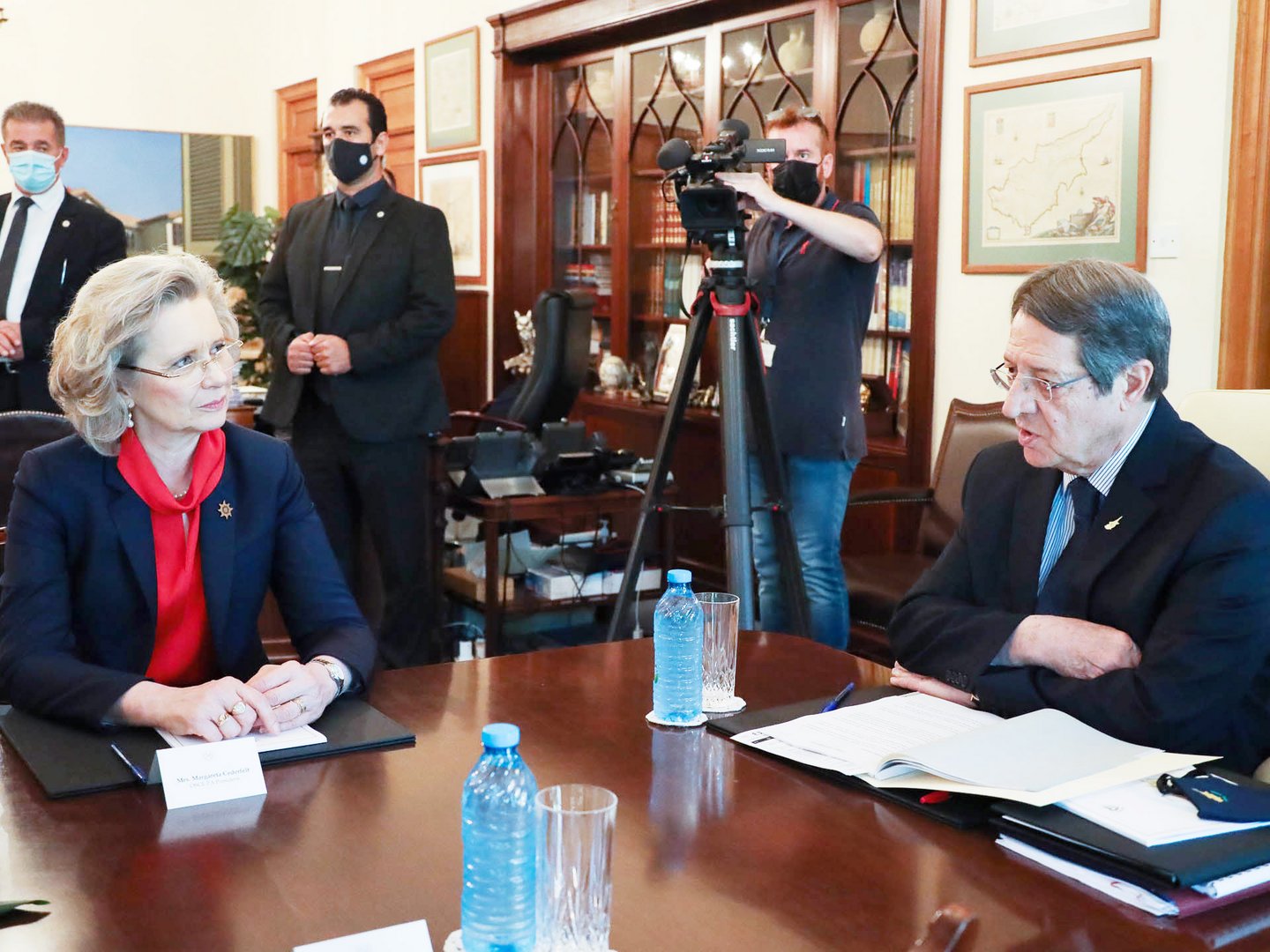 image Anastasiades and Cederfelt discuss efforts to double down on corruption