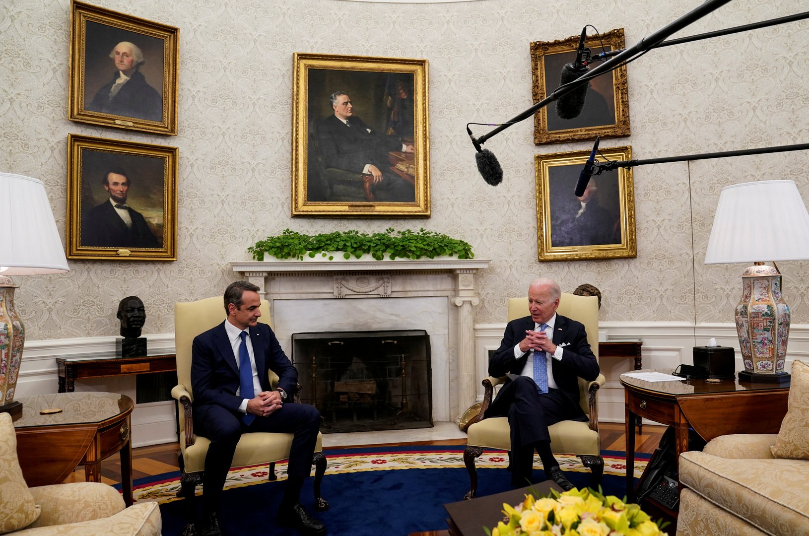 image Cyprus issue raised at Biden-Mitsotakis meeting, president says