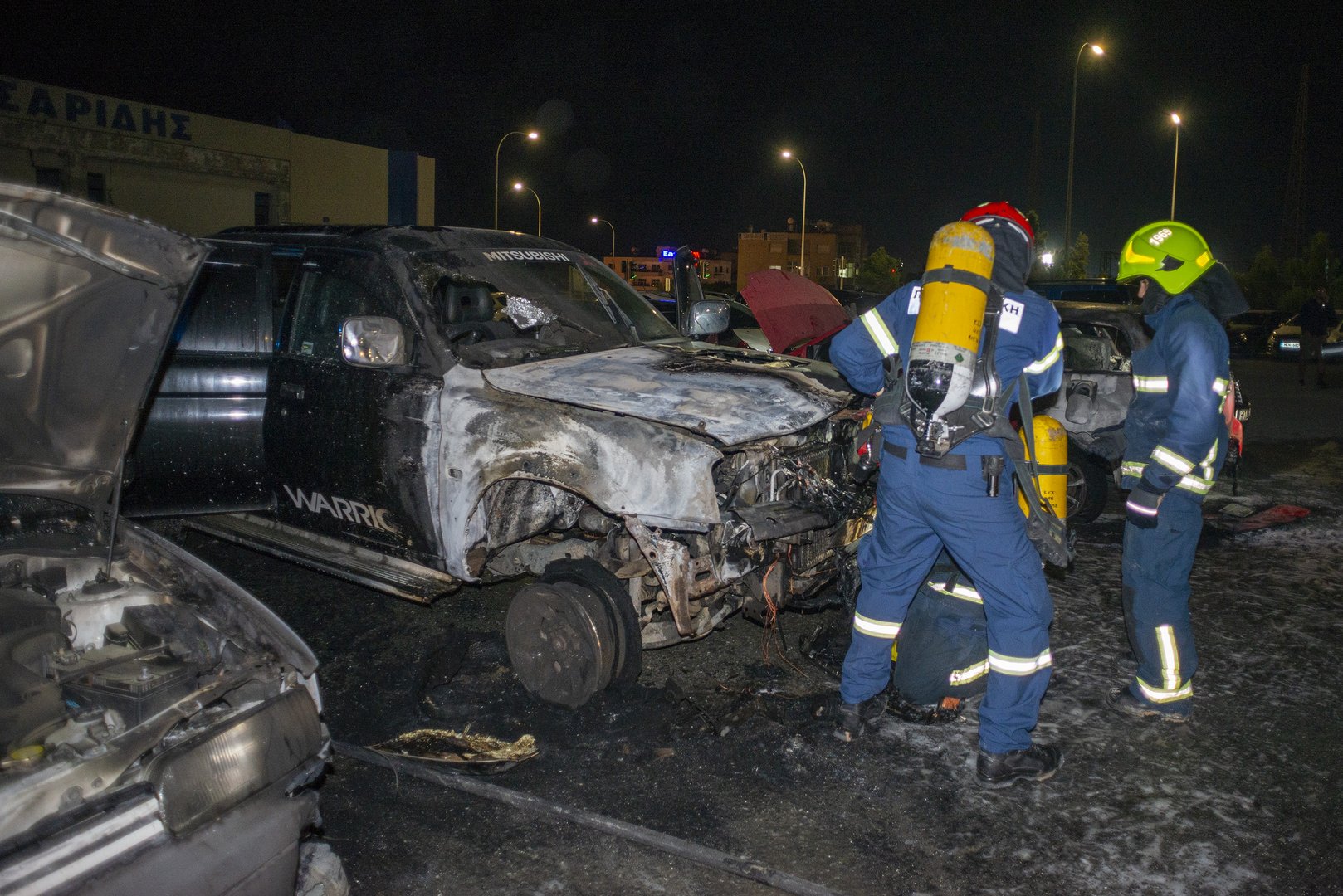 image Cars burned as hooliganism mars Apollon-Apoel match