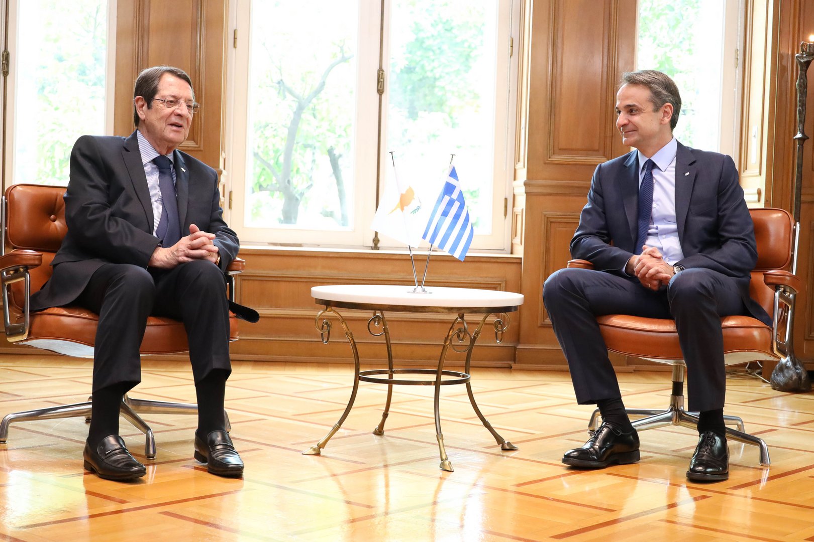 image Anastasiades and Mitsotakis underline unity during Athens meeting