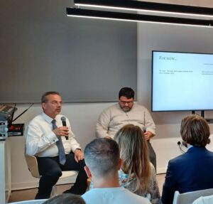 Deputy Minister for Research, Innovation and Digital Policy Kyriacos Kokkinos with Panis Pieri