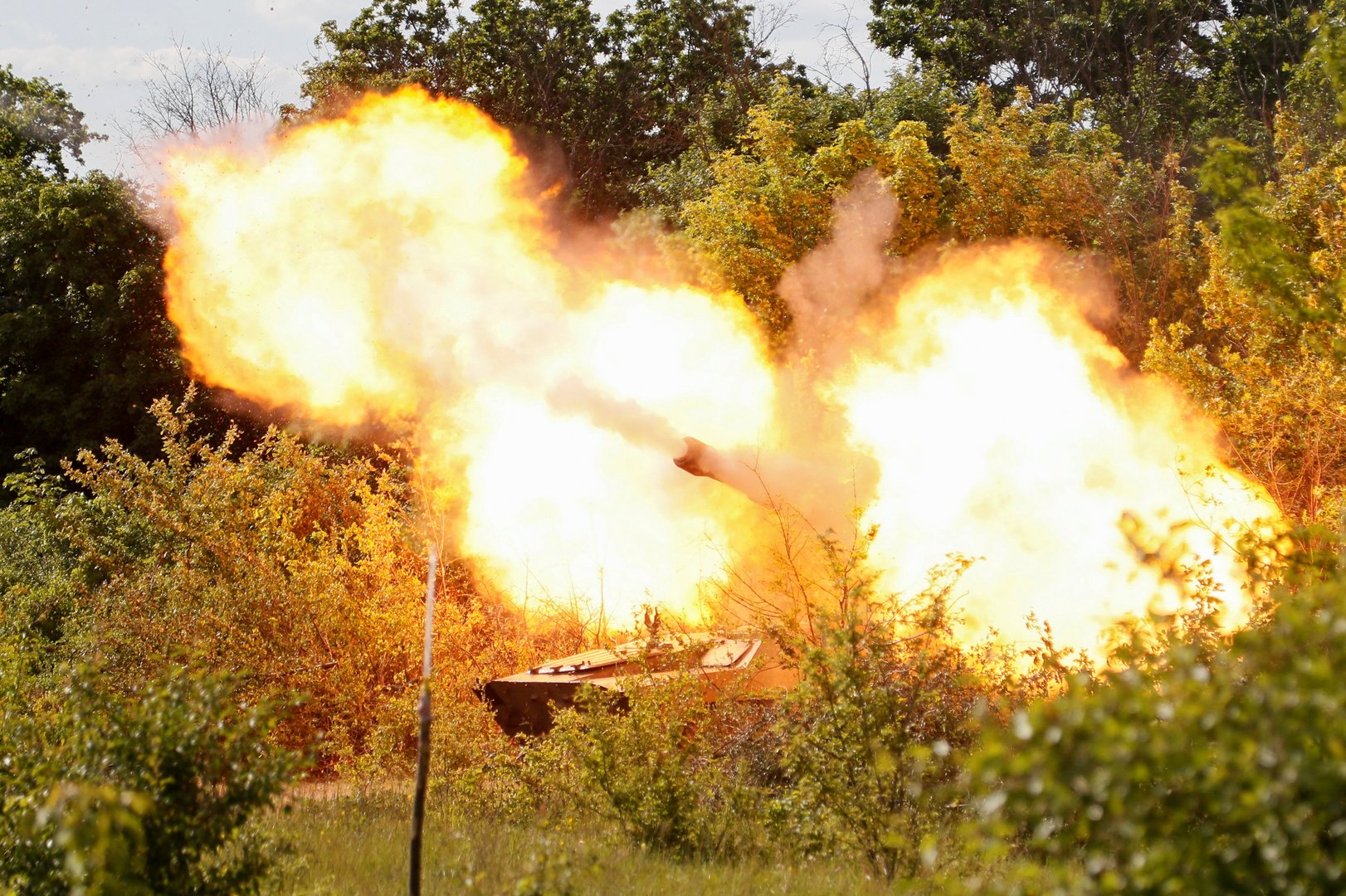 image Russian defence ministry says its forces hit Ukrainian hangars storing U.S.-made artillery weapons