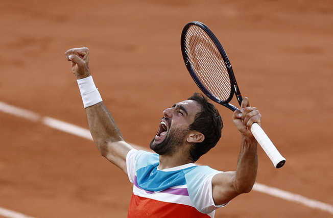 image Cilic downs Rublev in super tiebreak to reach French Open semis