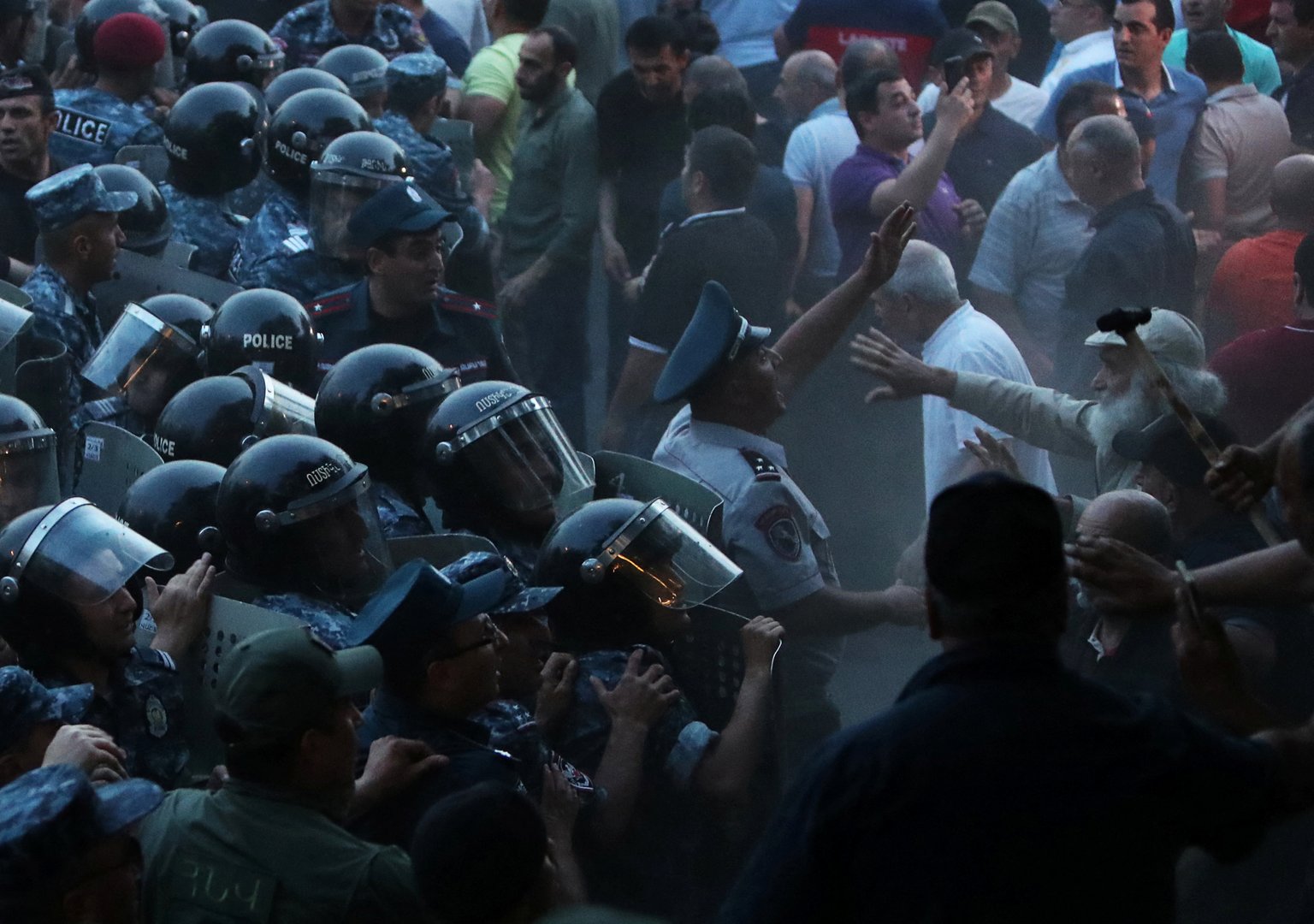 image Armenia police clash with protesters in Yerevan, 50 people hospitalised &#8211; agencies