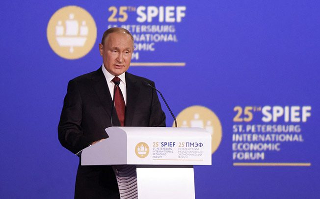 image Putin dismisses ‘stupid’ Western sanctions ‘blitzkrieg’