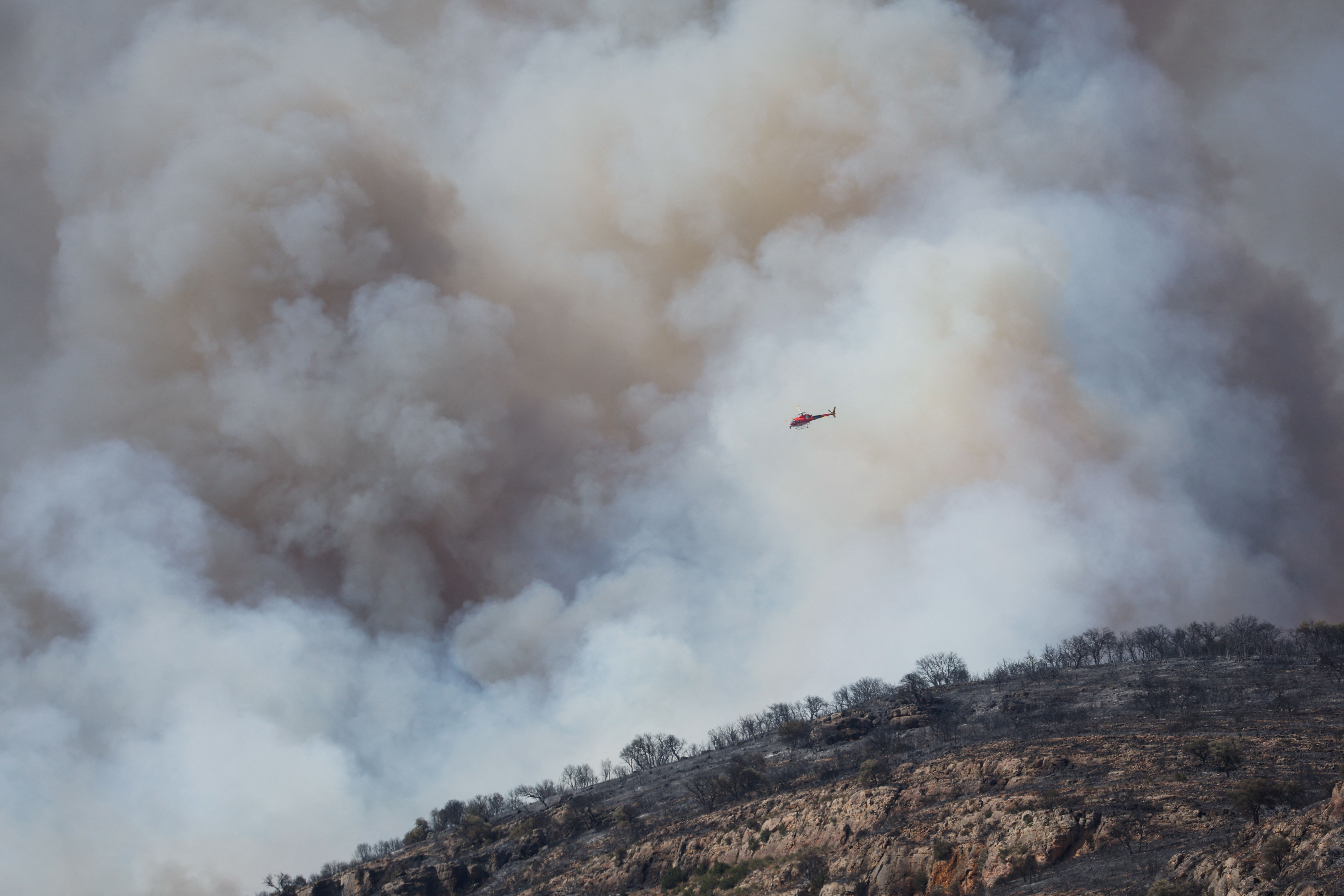 image Spain battles wildfires as it swelters in heatwave