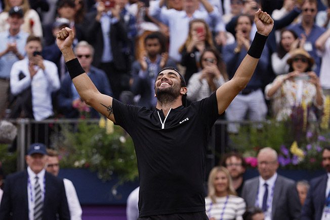 image Dominant Berrettini wins second straight Queen&#8217;s title