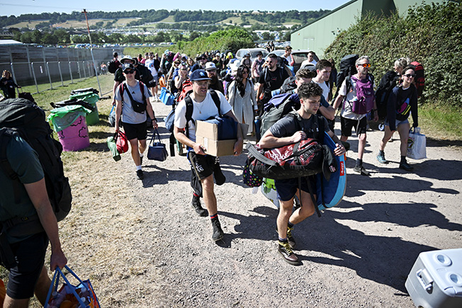 image Delighted music fans return to Glastonbury