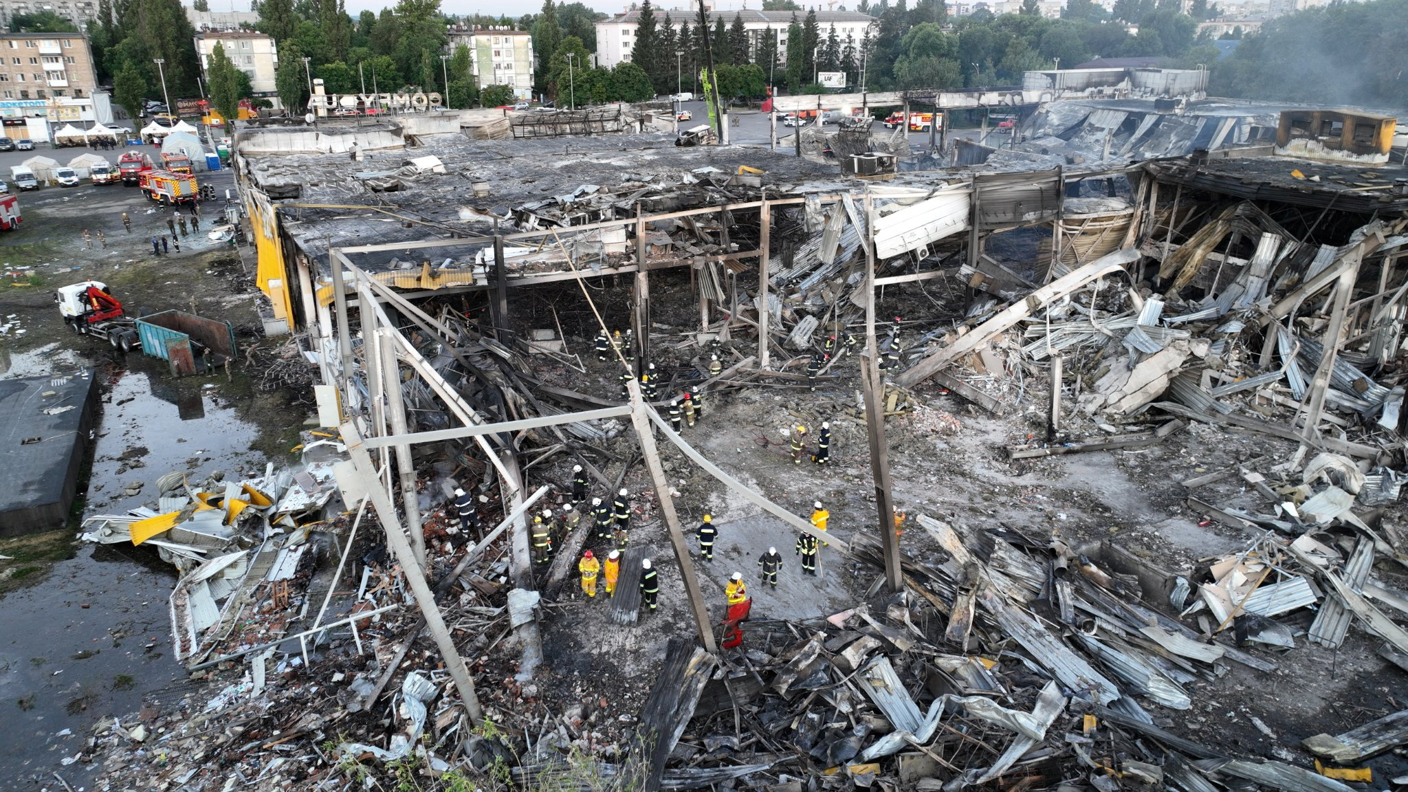image Russia says missile hit on weapons depot, not &#8217;empty&#8217; Kremenchuk shopping centre