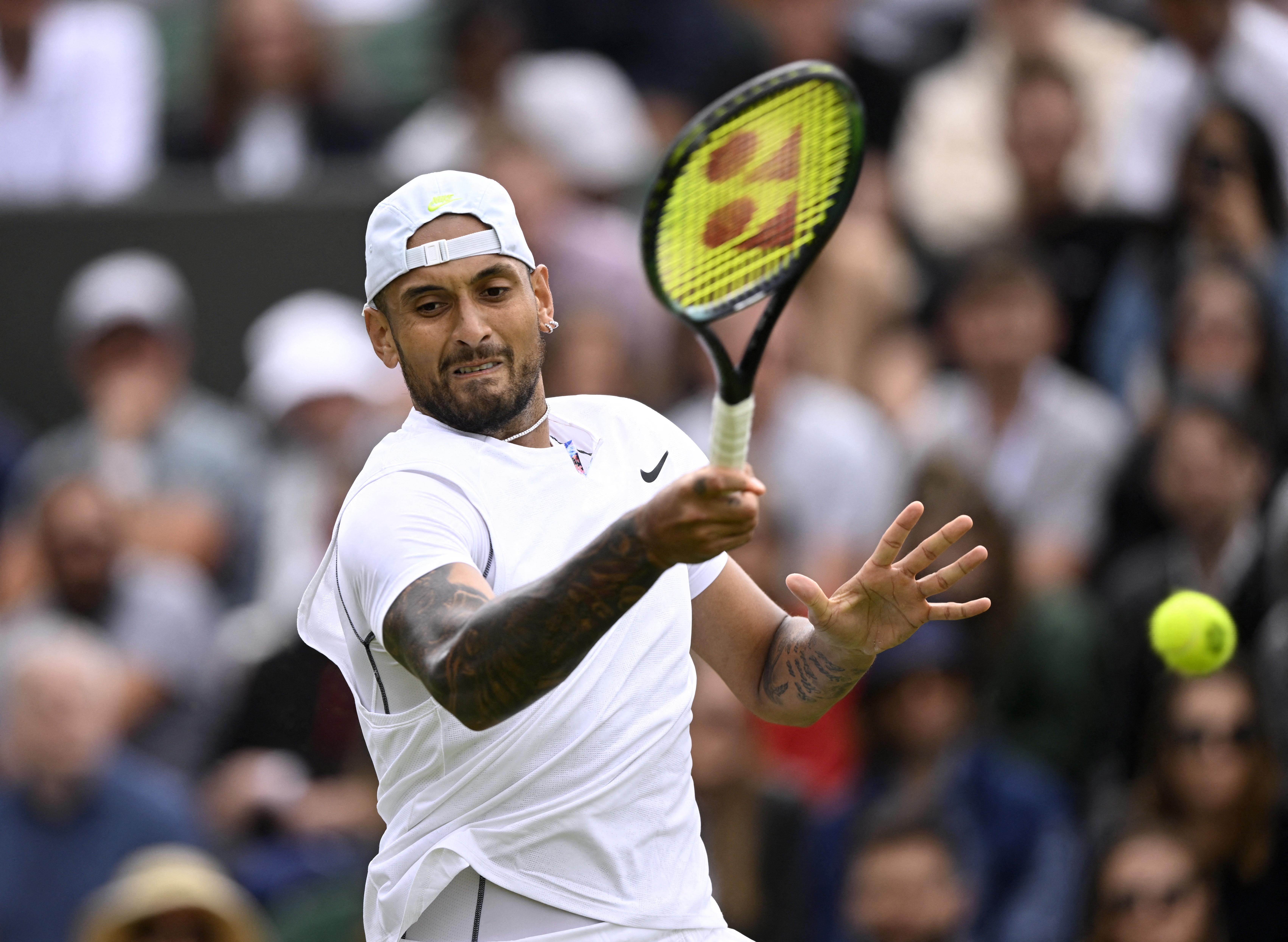 image Wimbledon: Kyrgios serves up masterclass to blow away Krajinovic