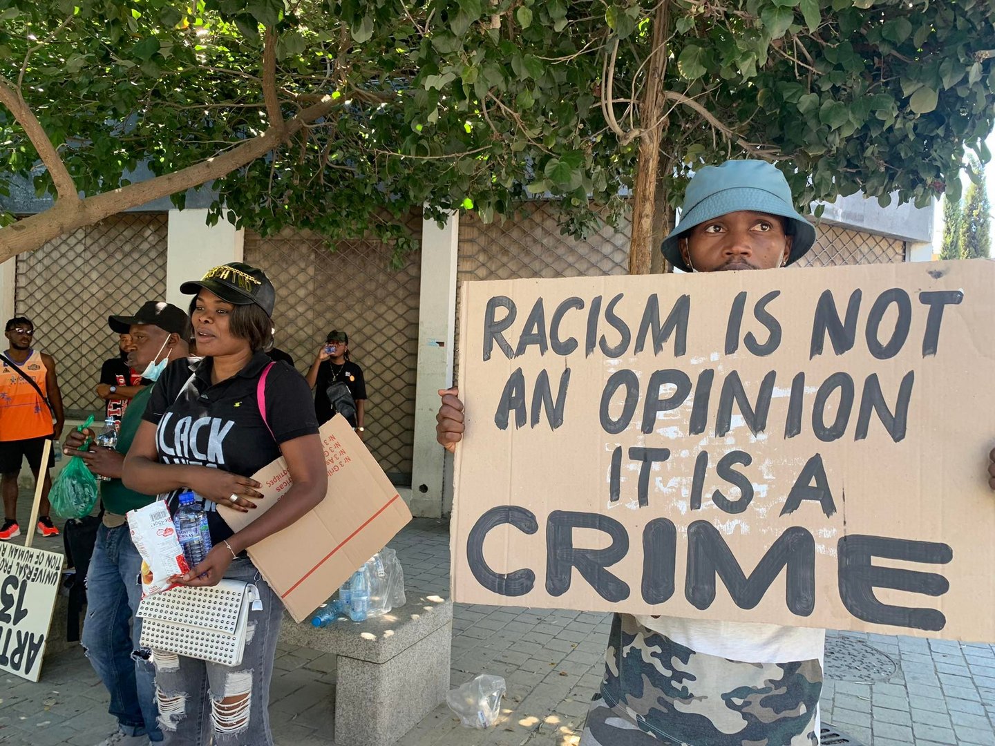 image Asylum-seekers stage protest in Nicosia