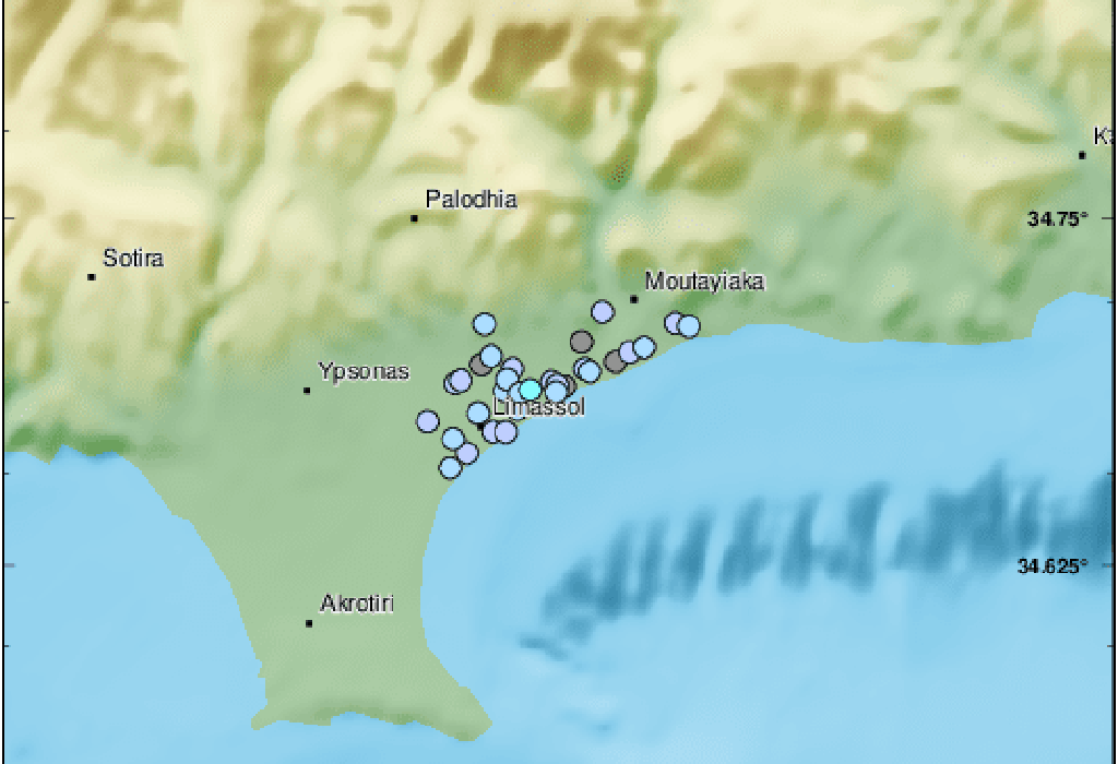 image (Update) Second earthquake felt by people in Limassol