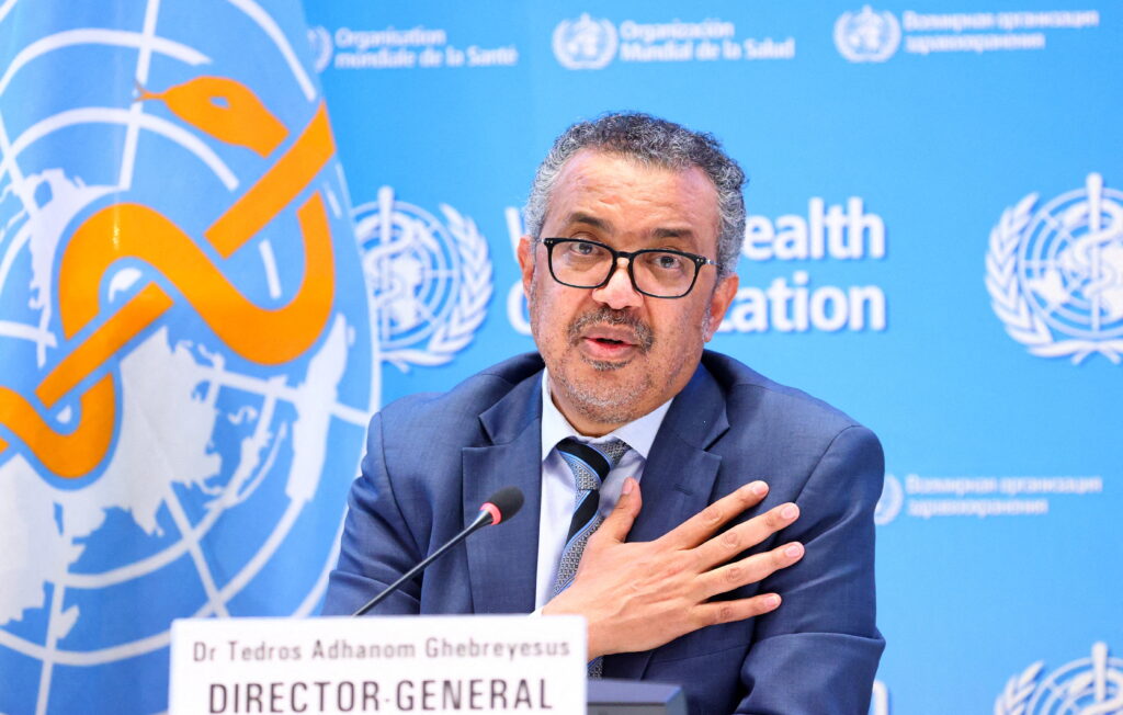 file photo: who director general tedros adhanom ghebreyesus gives news conference in geneva