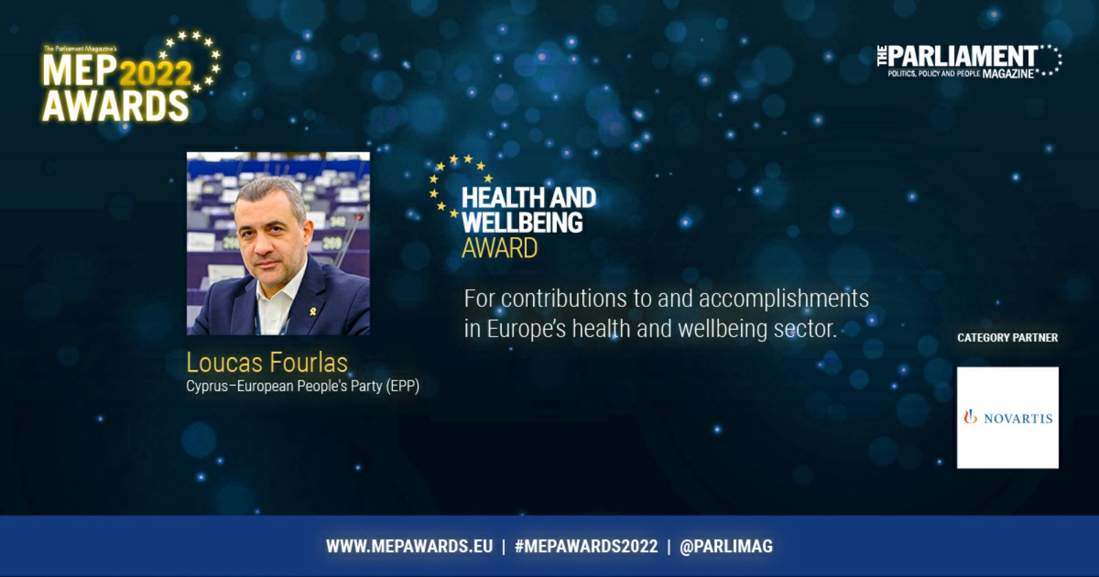 image Fourlas presented MEP2022 award for health
