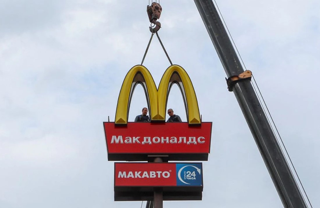 image Golden Arches make way for hamburger and fries after McDonald&#8217;s Russian exit