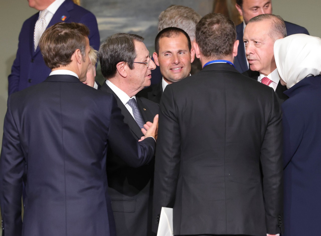 image Cyprus problem an ‘open wound’, president tells EU-Nato gathering, speaks briefly with Erdogan
