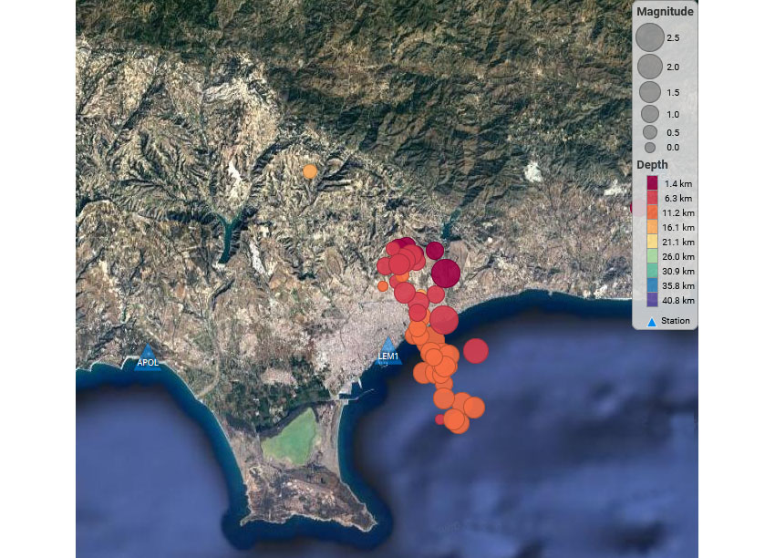 image Seismic swarm seen off Limassol