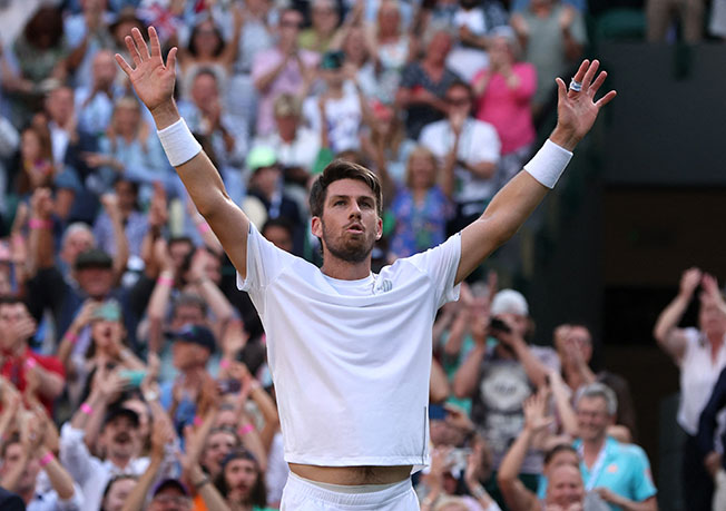 image Battling Brit Norrie sets up Djokovic semi-final