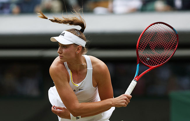 image Rybakina finds her range to set up Halep semi-final