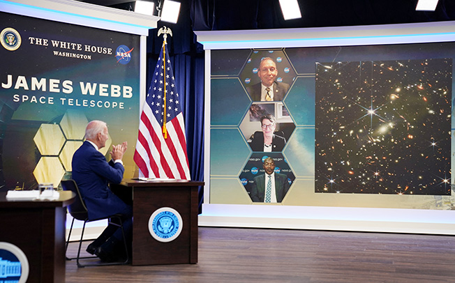 image NASA officials gather to unveil Webb telescope&#8217;s first full-colour images