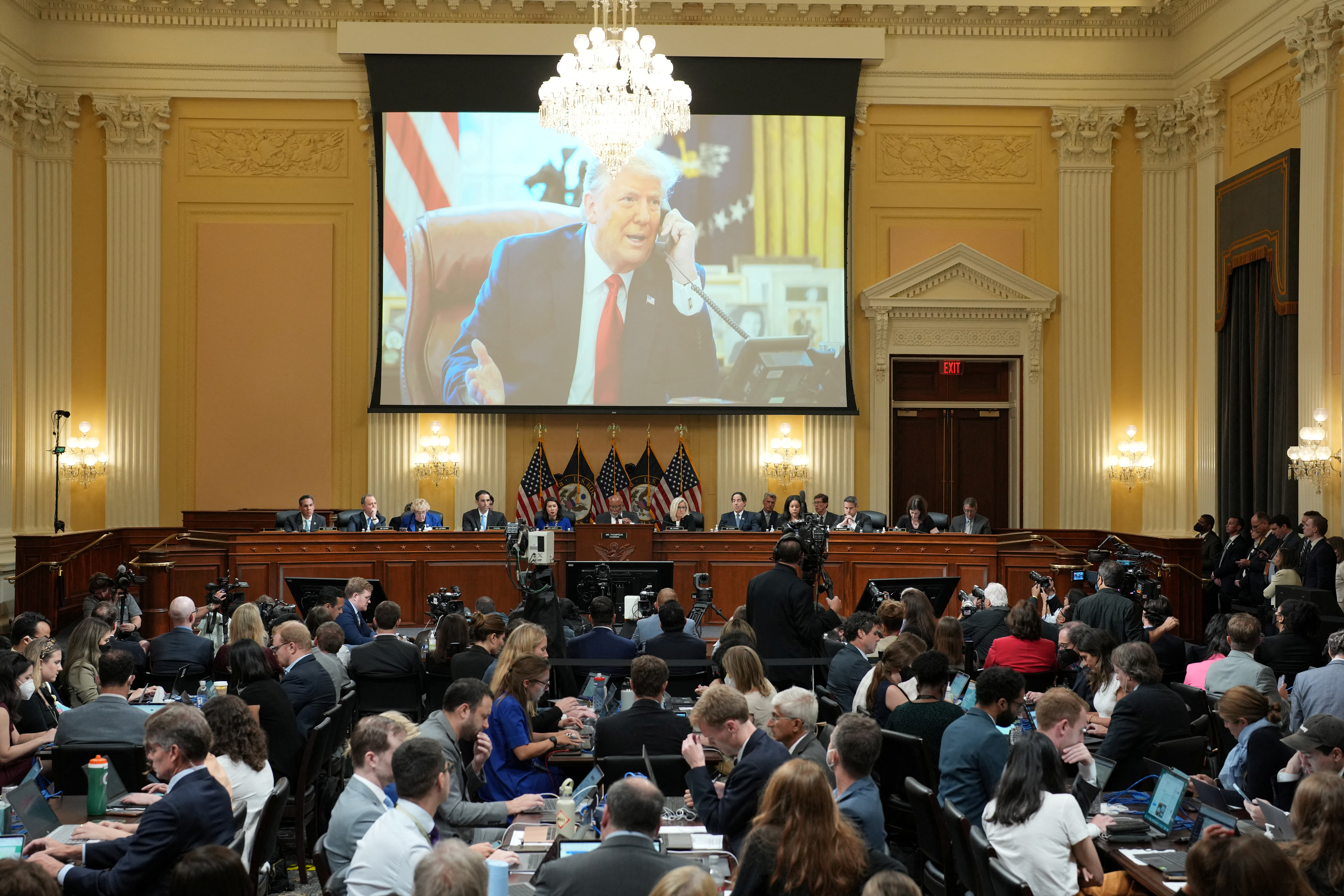 image Trump incited Jan. 6 attack after &#8216;unhinged&#8217; White House meeting, panel told