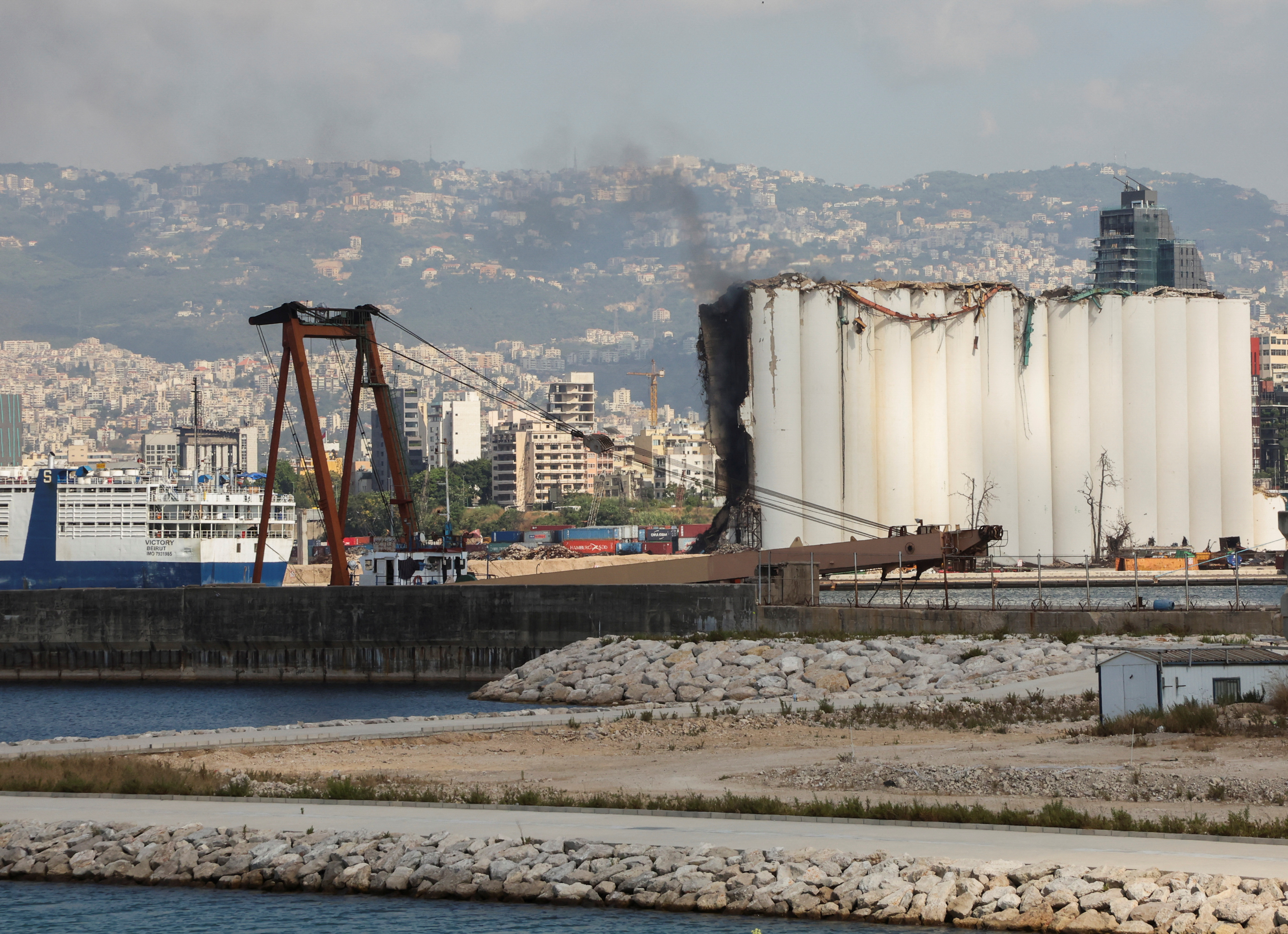 image Part of Beirut silo complex collapses as port blast anniversary nears (Updated)