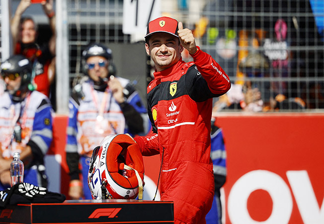 image Leclerc secures pole position for French Grand Prix