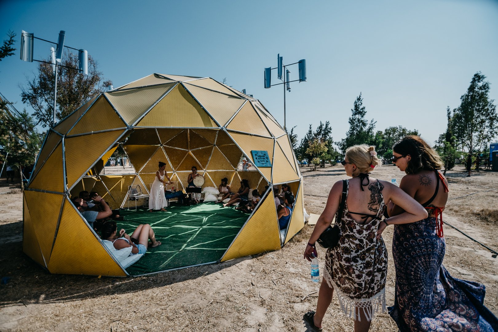 self sustaining workshop dome using wind generated power