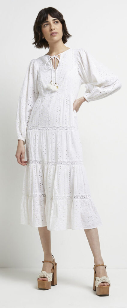fashion2 river island white broderie smock maxi dress