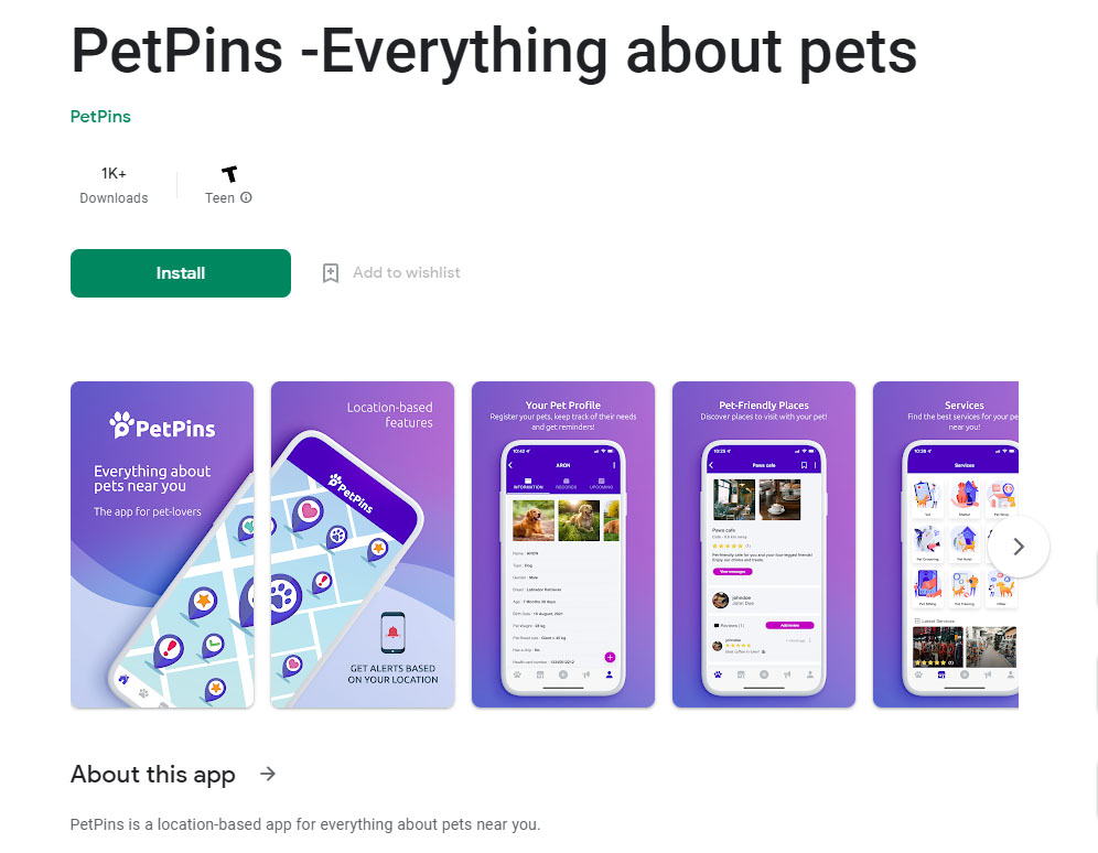 image Pet app offers wide range of services