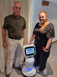 feature gina geriatrician marios kyriazis pictured with james