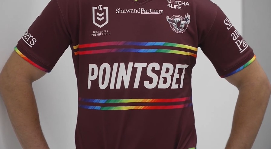 image Pride jersey triggers boycott by seven Manly players