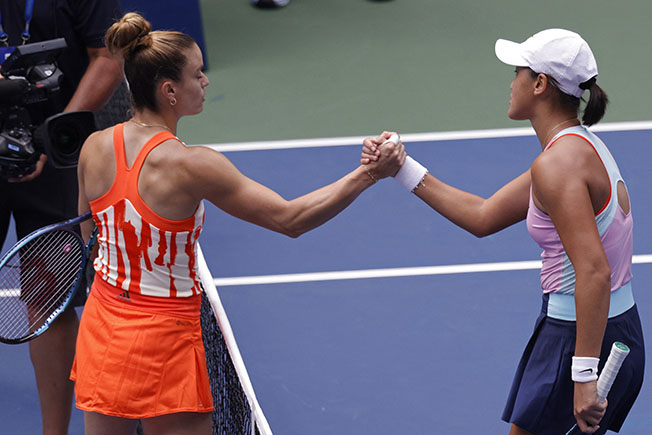 image Greek star Sakkari crashes out of US Open after surprise defeat