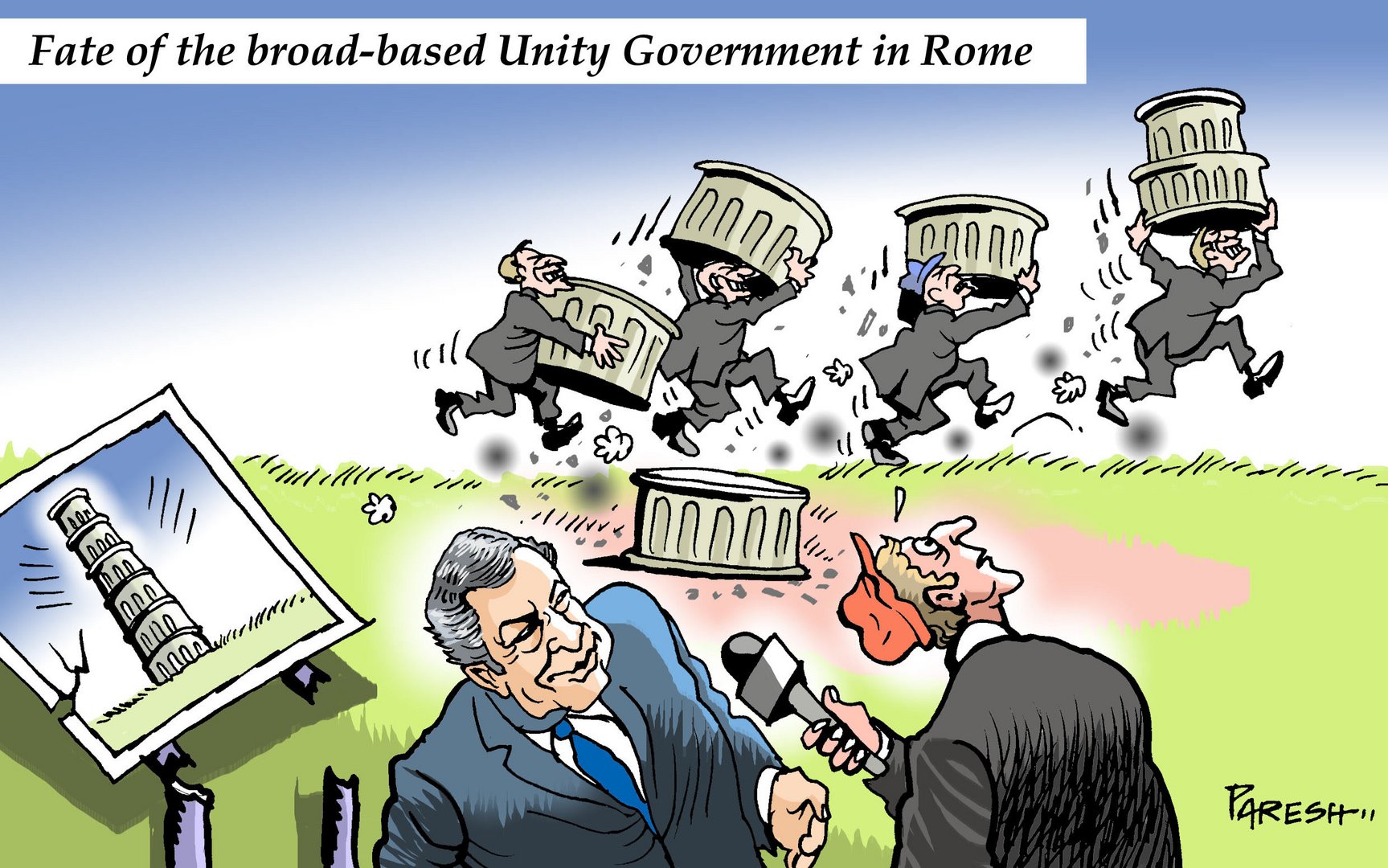 italian unity govt falls