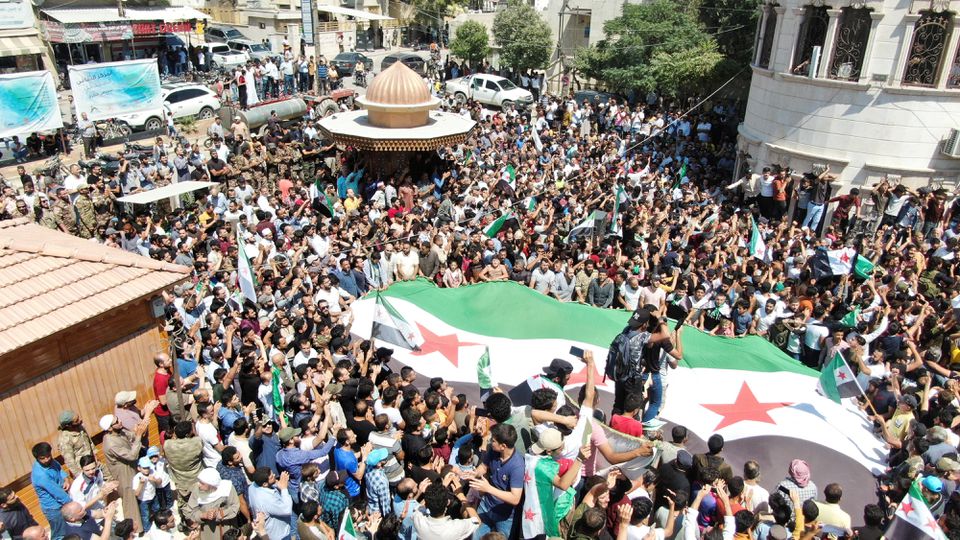 image Assad opponents in Syria protest Turkish &#8216;reconciliation&#8217; call
