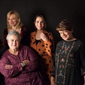 the four founders of wet. from left, natasha, monica (seated), tamara and aleen