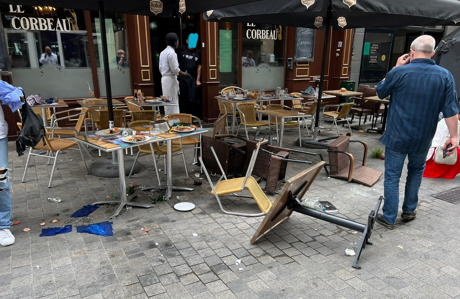 image Van strikes Brussels cafe, unclear if attack or accident