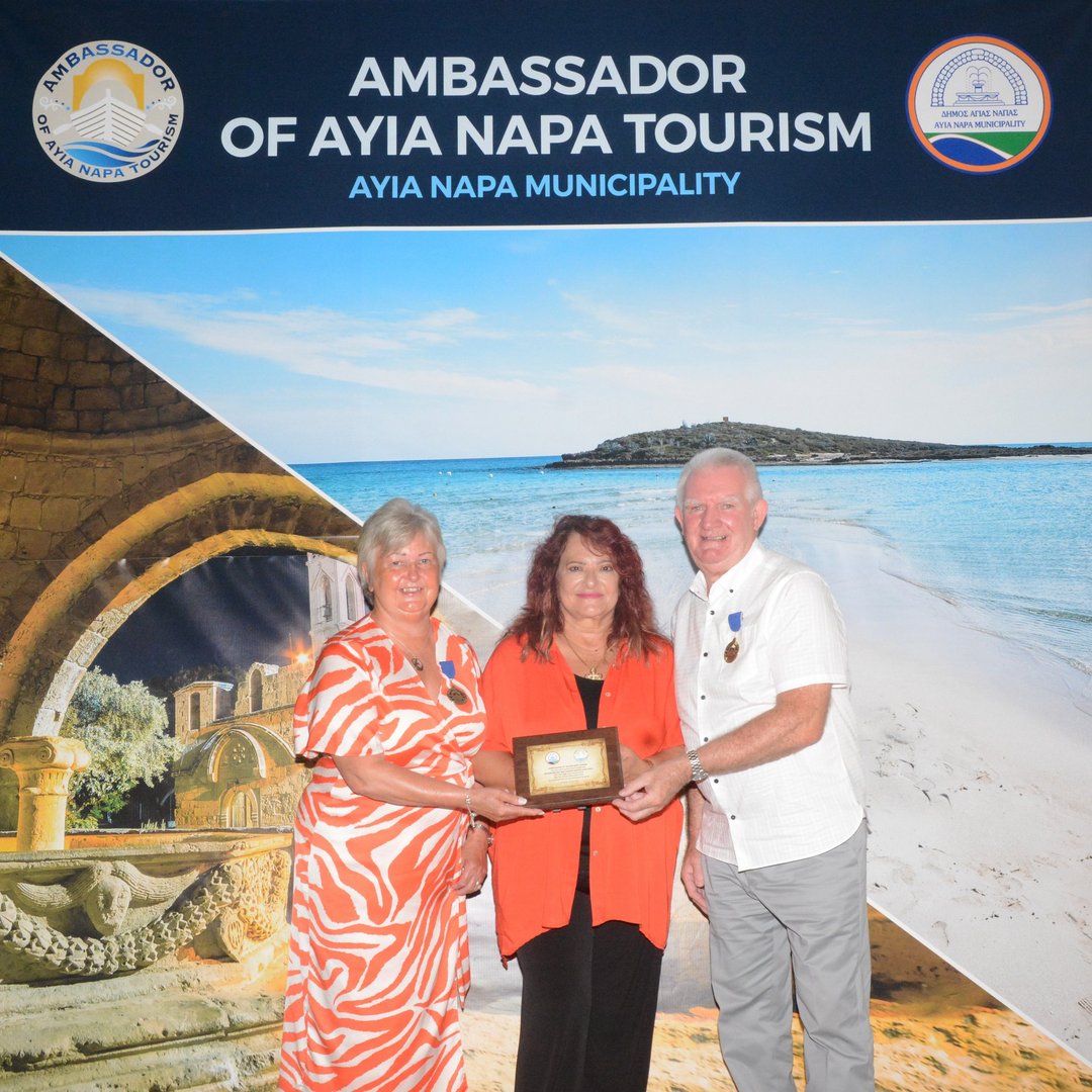 image Scottish couple honoured for visiting Ayia Napa 20 times