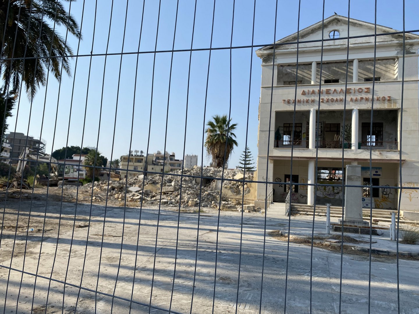 image Demolition of Larnaca school underway, prospects for new school unclear