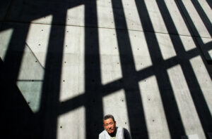 file photo: japanese designer issey miyake poses at a photo opportunity at the exhibition "u tsu wa" in tokyo, japan in 2009