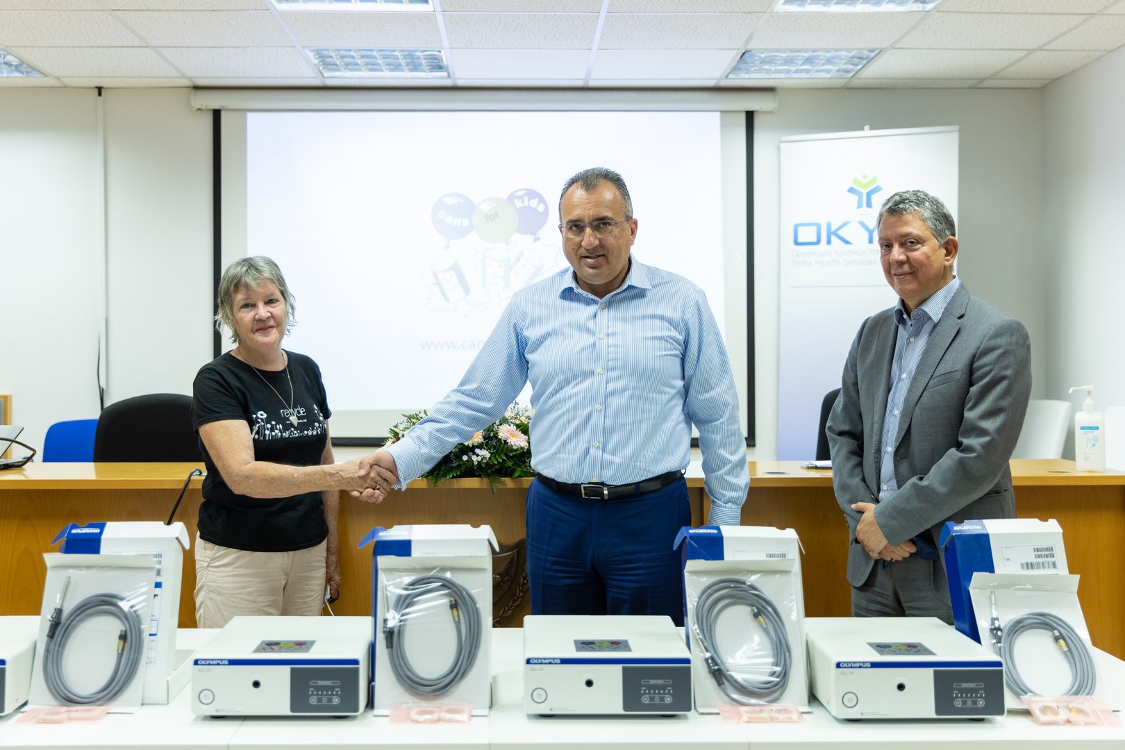 image Cans for Kids charity donates medical equipment to hospital