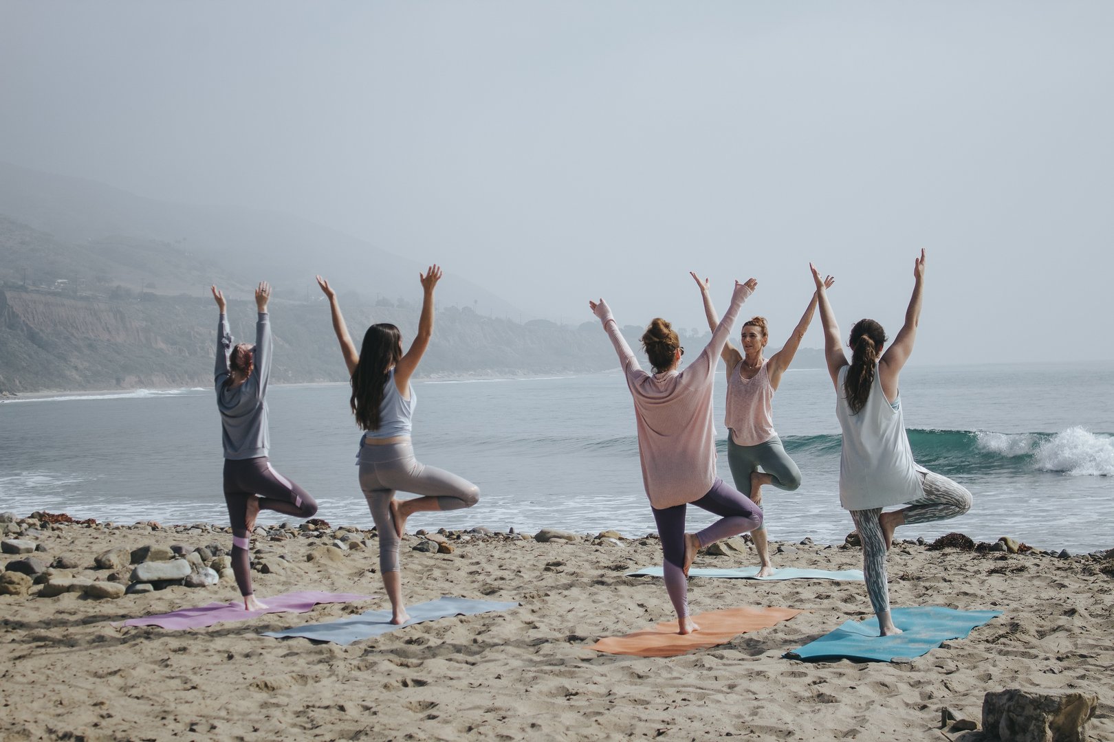 image Outdoor yoga season is on