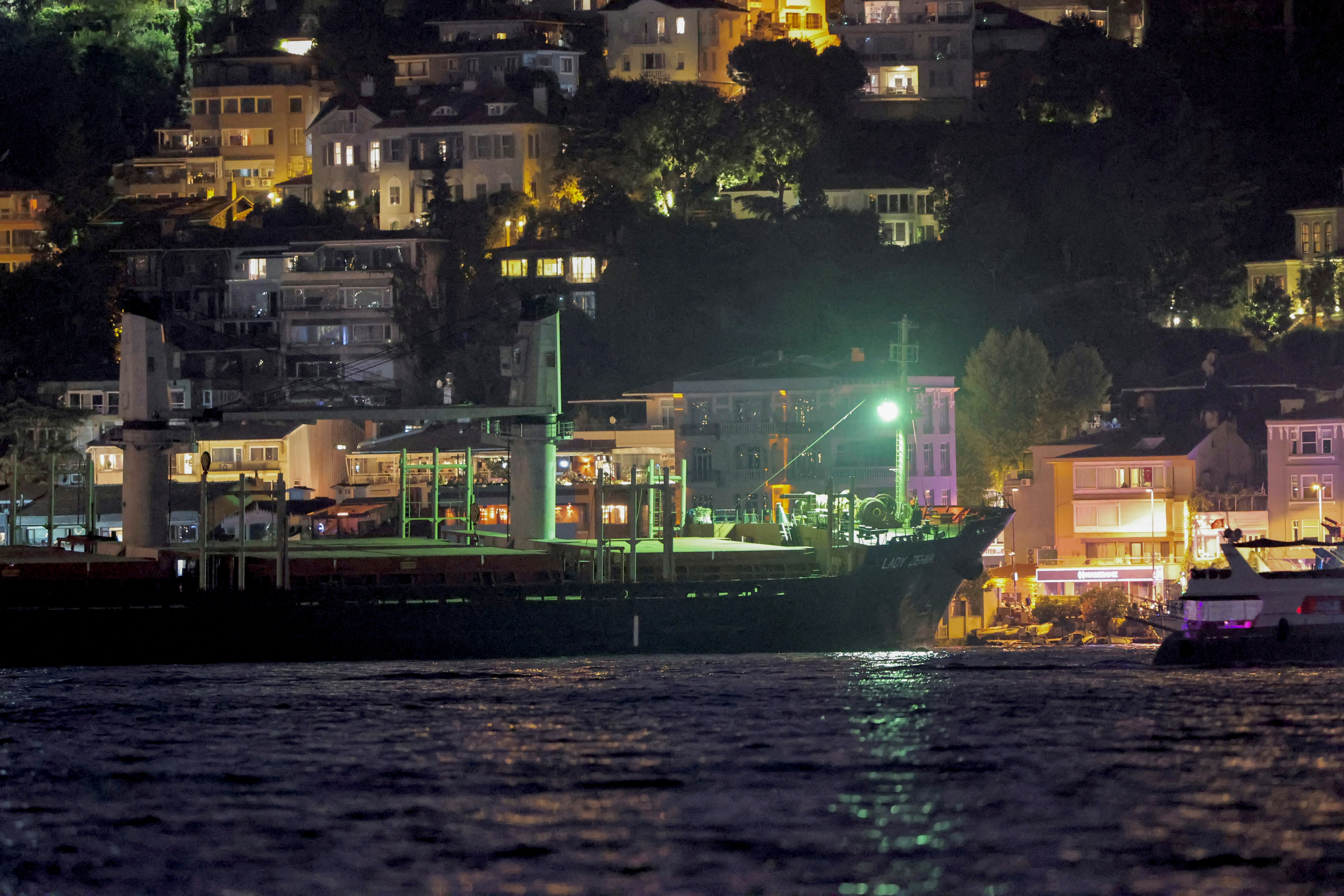 image Grain ship from Ukraine towed to anchorage in Istanbul, traffic reopened