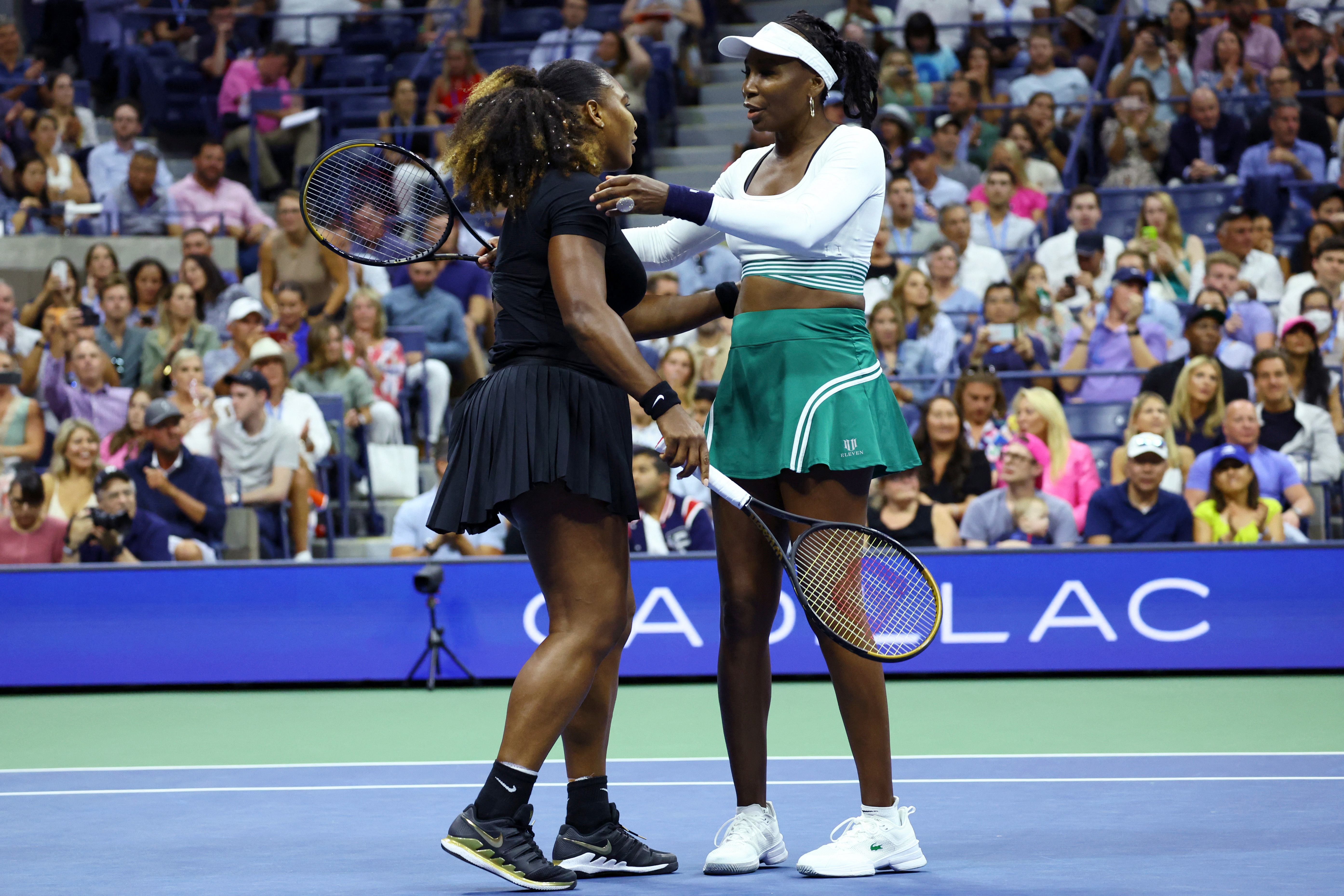 image Williams sisters crash out of U.S. Open doubles but Serena not done yet