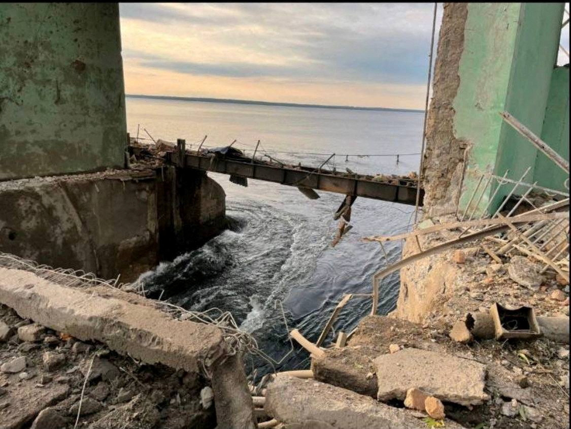 image Zelenskiy sees damage in recaptured towns; Russia strikes city water system