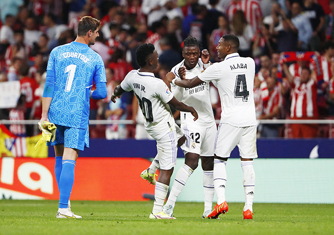 image Atletico fans filmed chanting racist abuse at Real&#8217;s Vinicius