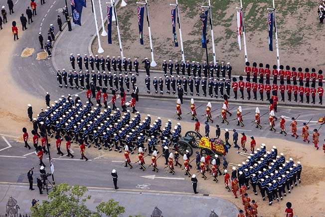 image Queen&#8217;s funeral drew peak British audience of 28 million, says BBC